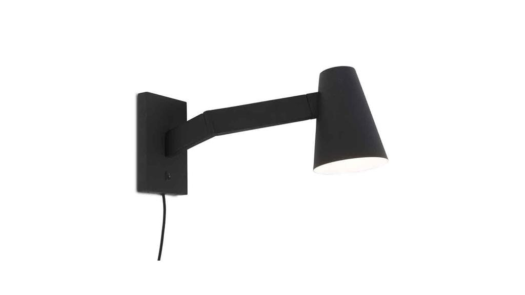 Applique murale noire H20cm
