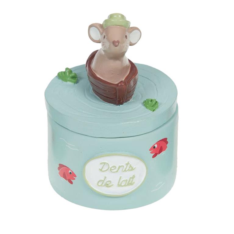 Petite boîte à dents de lait souris et parapluie