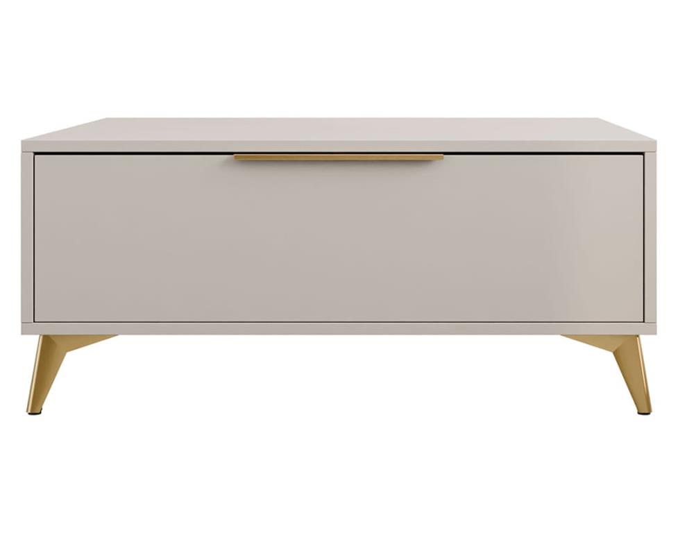 Table basse contemporaine 1 tiroir L104cm beige