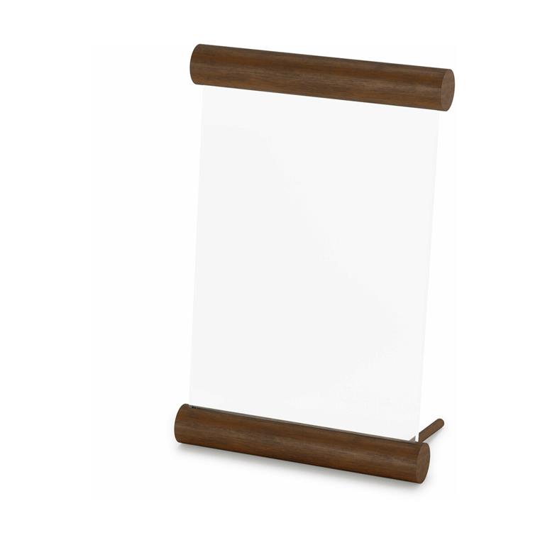 Cadre pour photo en verre et noyer 14 x 18 cm  Scroll