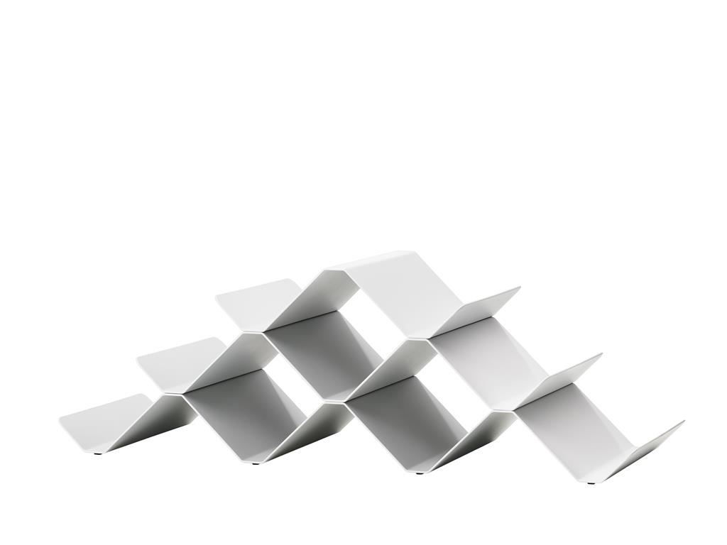 Casier à vin en acier laqué gris chaud