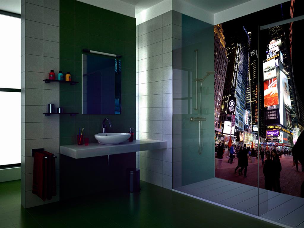 Habillage mural éclairé et étanche