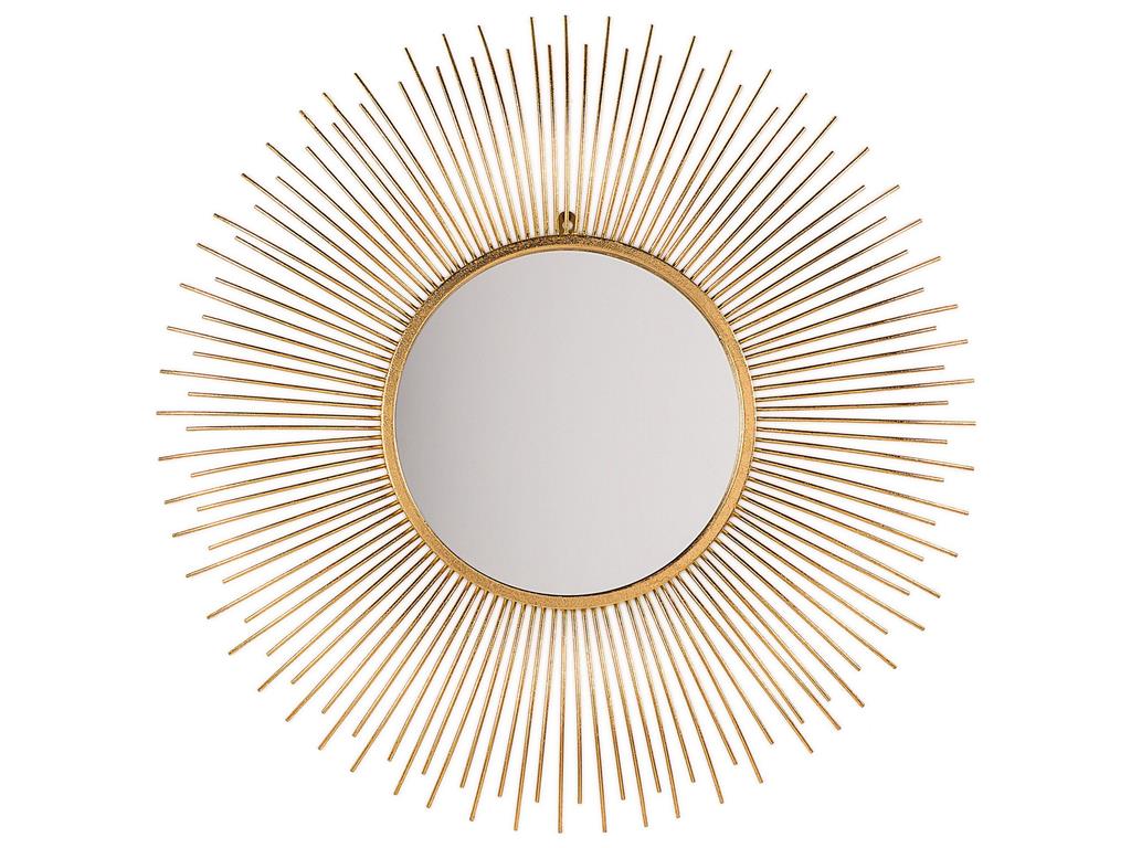 Miroir en métal doré 80x80