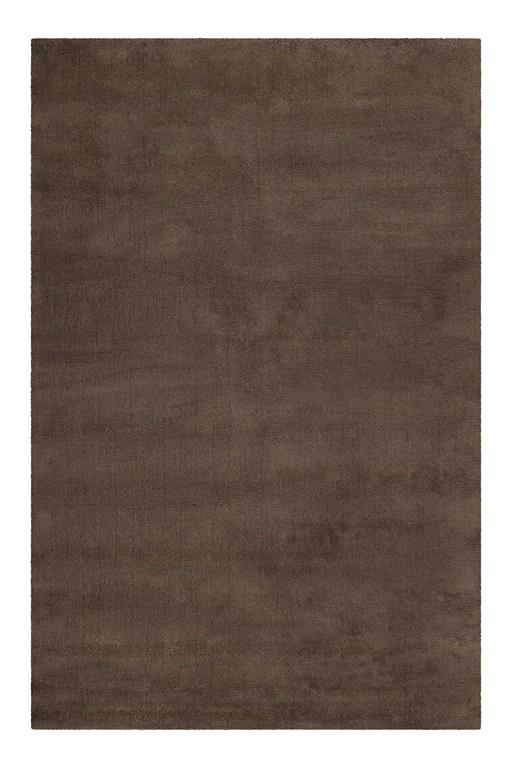 Tapis à poil court pure laine vierge marron 200x300