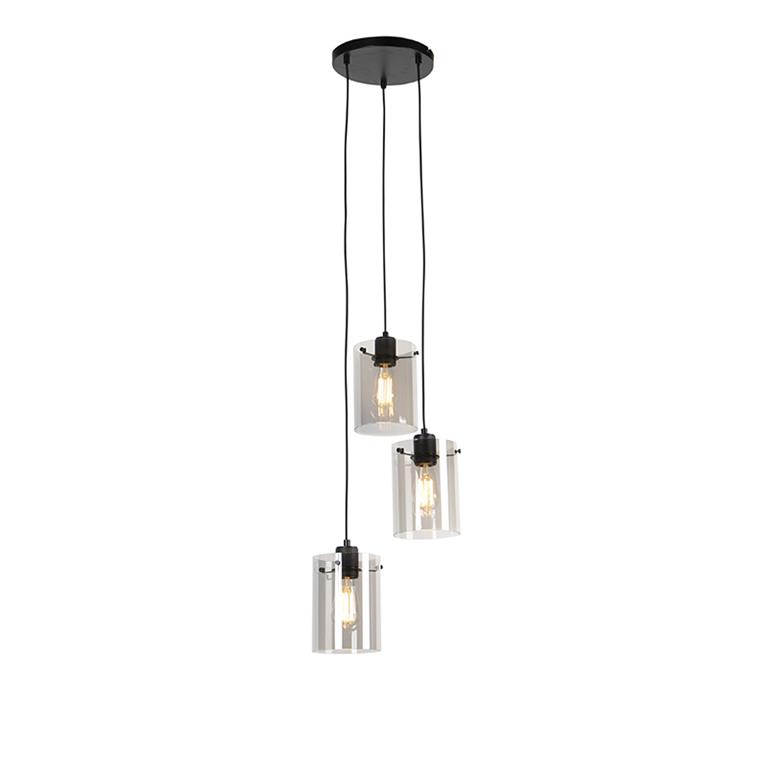 Suspension en verre noir