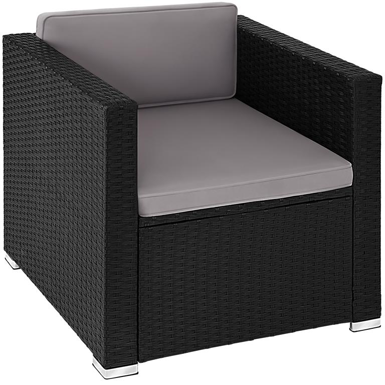 Fauteuil de jardin en rotin résistant idéal à combiner noir