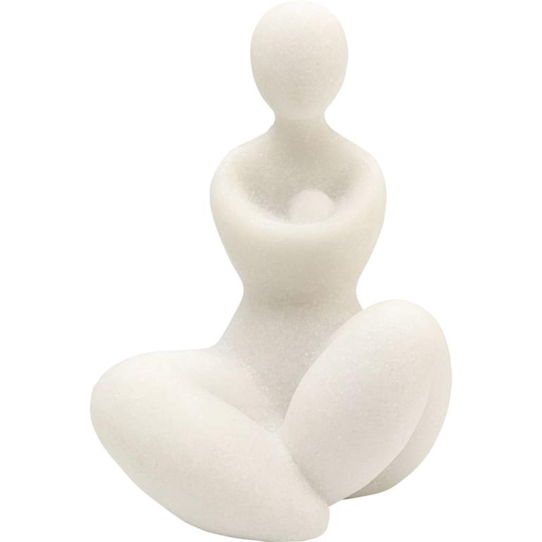 Statuette femme en polygrès blanc
