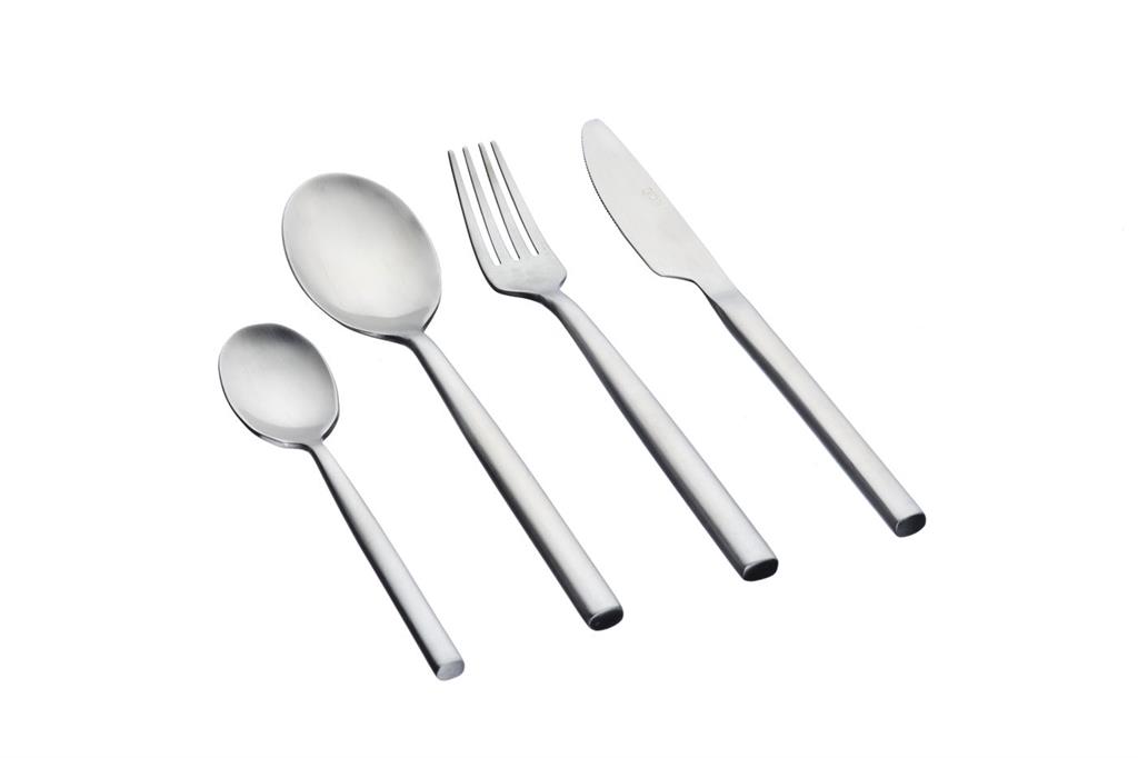 Lot de 24 ménagères en inox argent D-