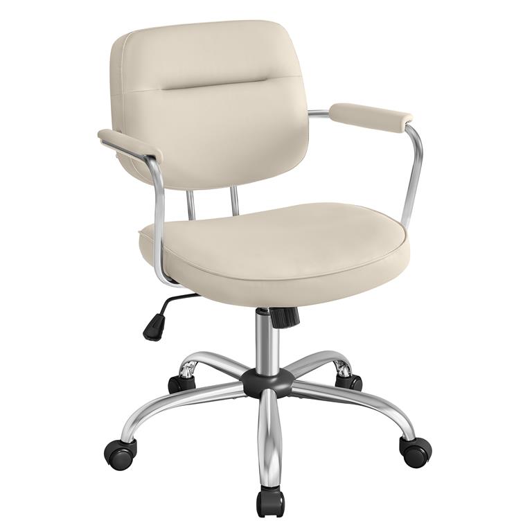Chaise de bureau pivotante mécanisme à bascule hauteur réglable beige