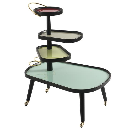 Table basse noire Design Sushi Kart - Colé Italian Design Label