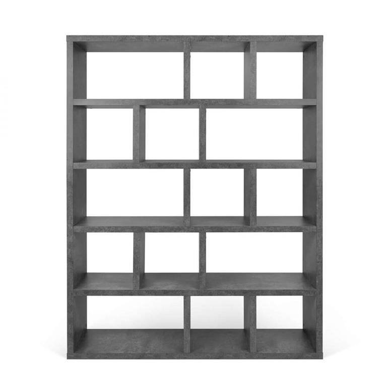 Bibliothèque effet bois béton