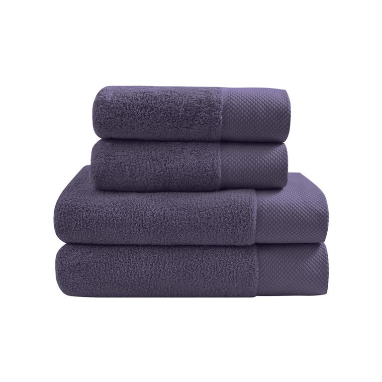 Ensemble de bain 4 pièces en coton peigné Zéro Twist Myrtille
