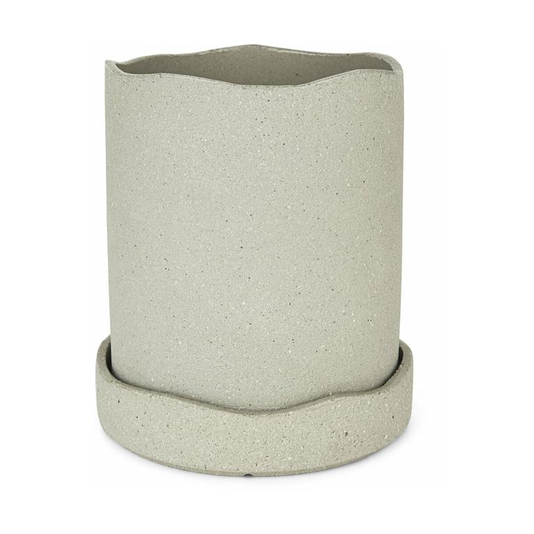 Cache-pot en grès beige 16 cm Uneru - Ferm Living