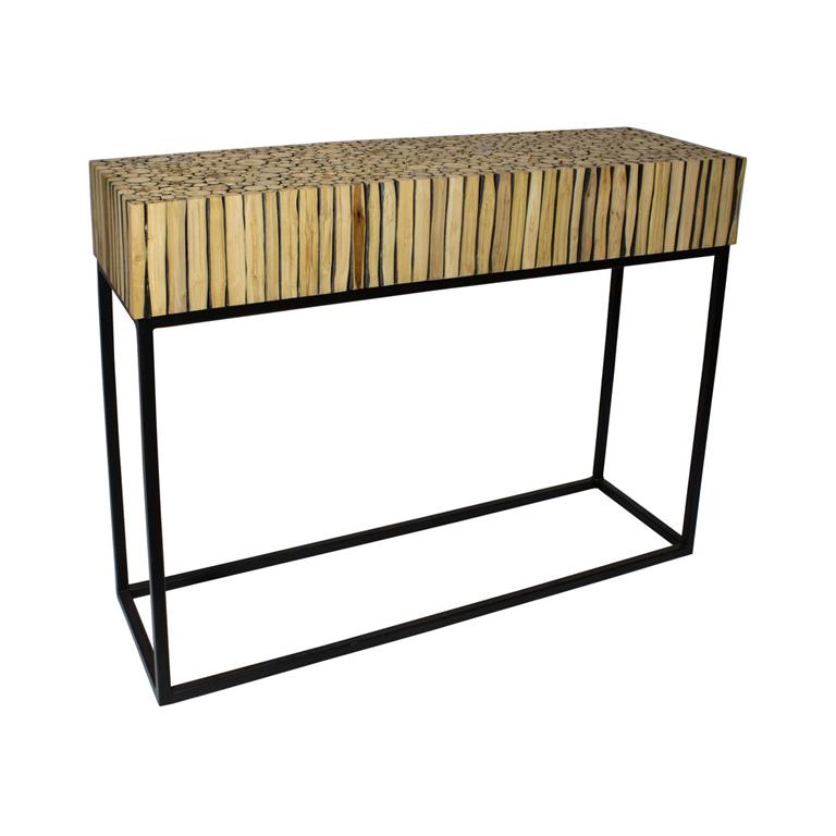 Console en métal et branche de teck