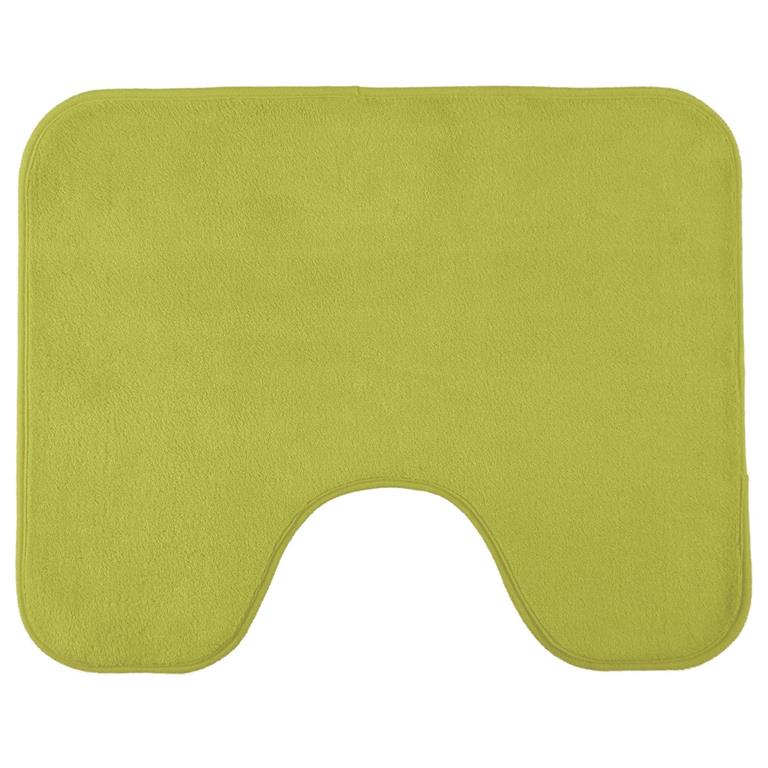 Tapis de toilette uni en polyester anis 50x40cm