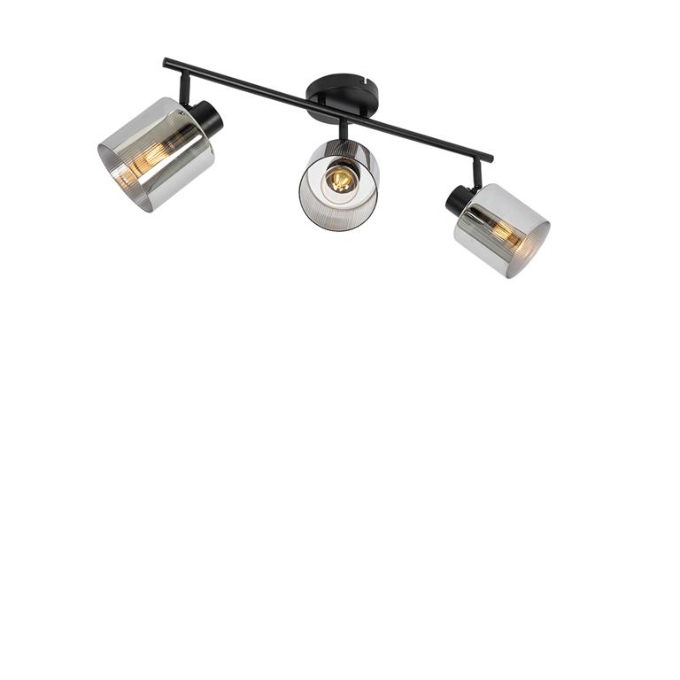 Spot plafond en verre gris