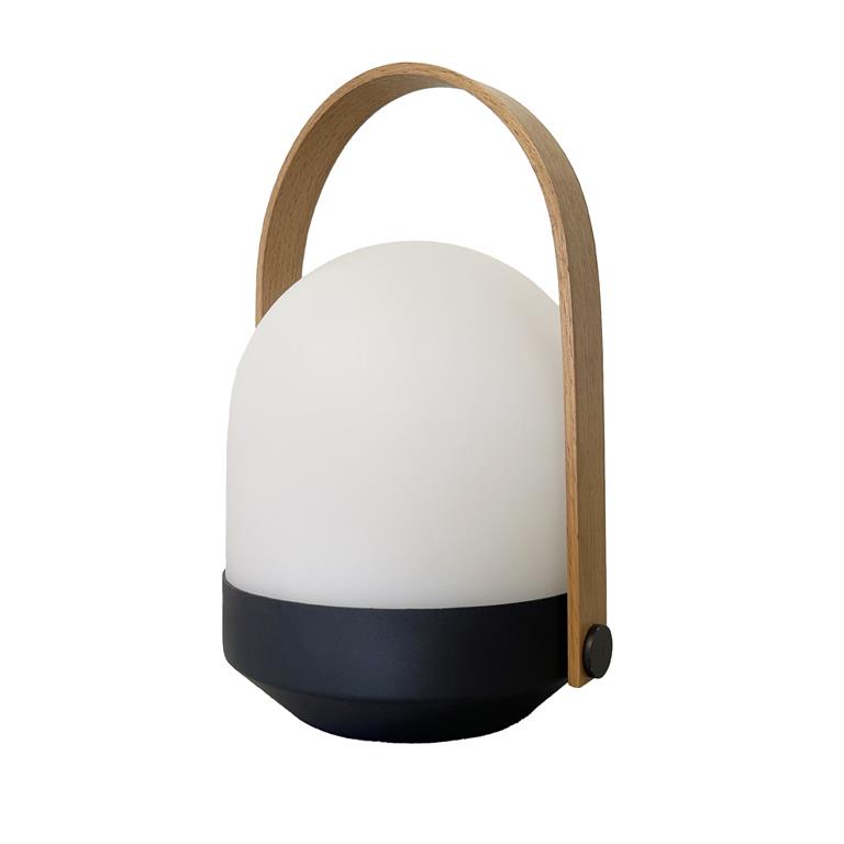 Baladeuse solaire Bambou Blanc H27 cm