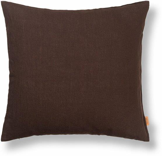 Coussin en lin chocolat - Ferm Living