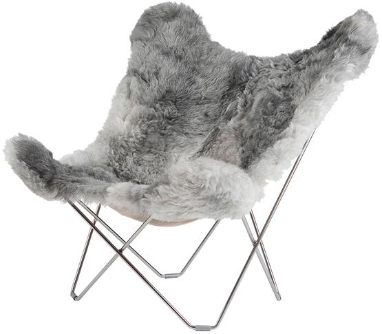 Fauteuil AA Butterfly Iceland Gris - Cuero
