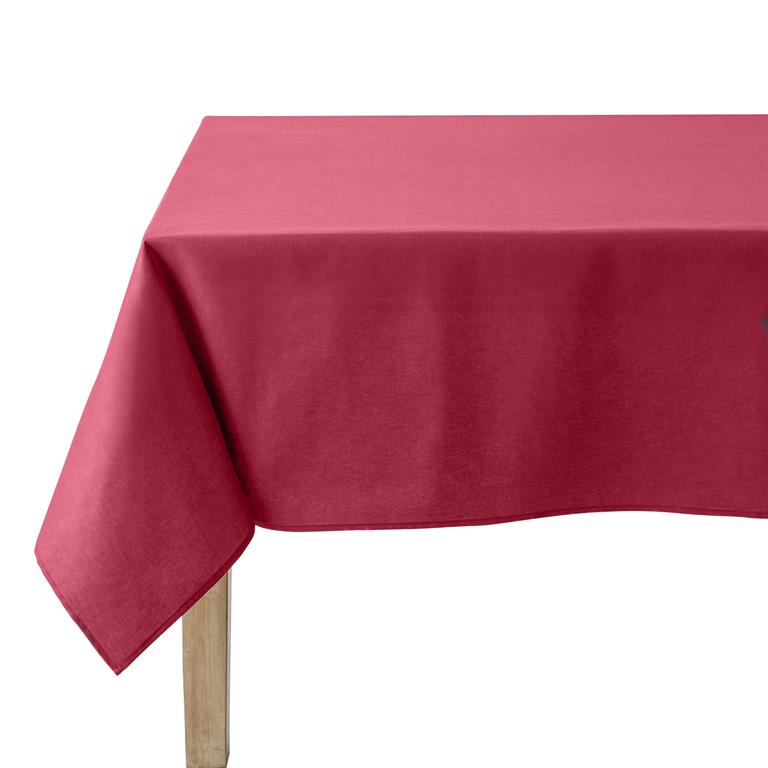 Nappe en coton traitee teflon griotte 180 x 300
