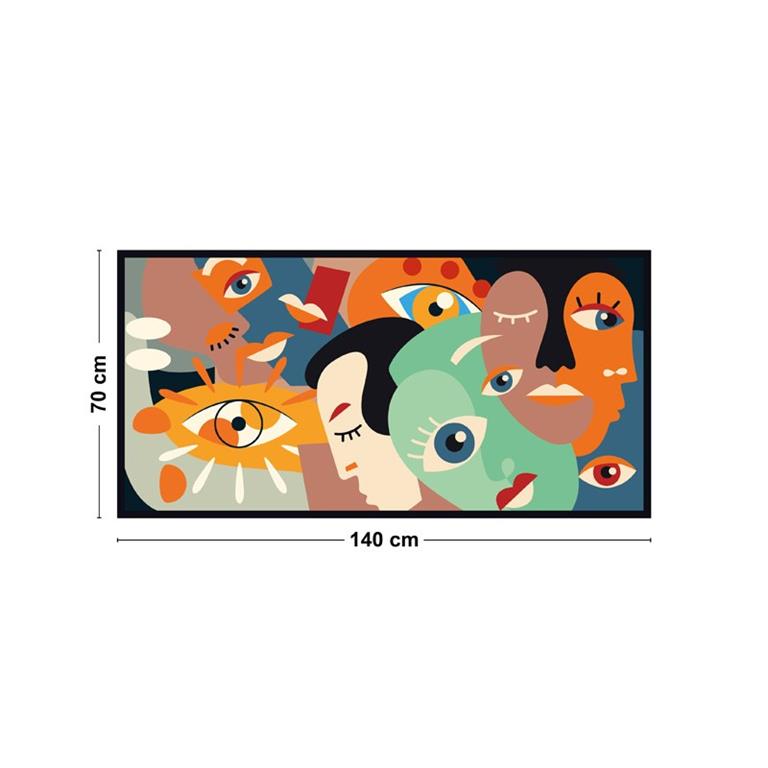 Tête de lit - intissé - pré-encollé - 140x70 cm - Multicolore