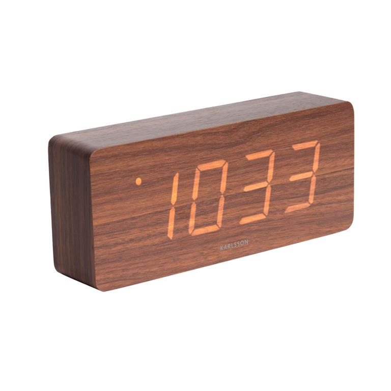 Horloge réveil en bois h