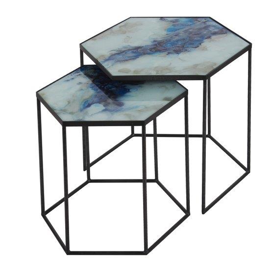2 Tables basses Cobalt Mist Organic - Notre Monde