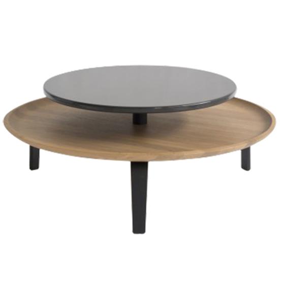 Table basse noire et chêne L Secreto - Colé Italian Design Label