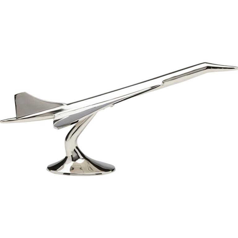 Statuette avion en aluminium