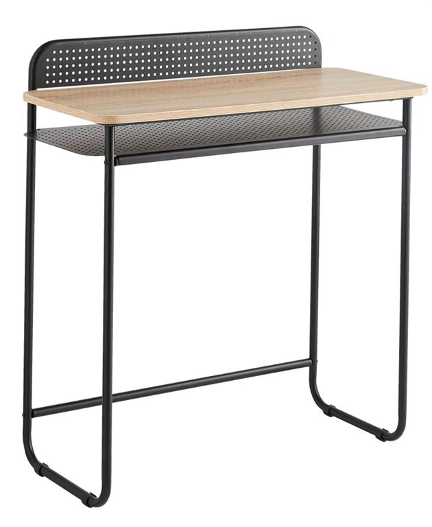 Bureau en métal noir 80x86x37cm
