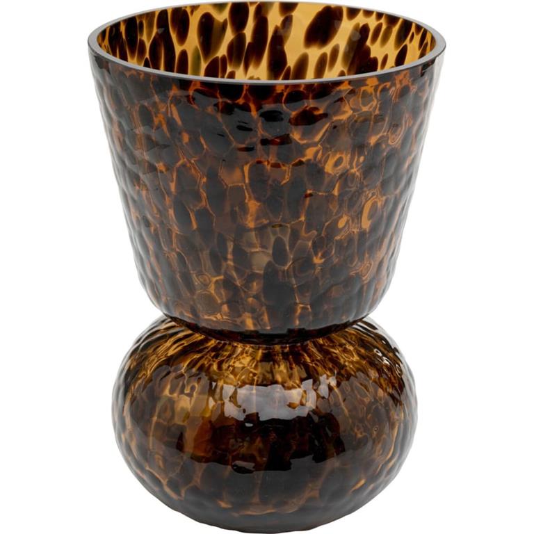 Vase en verre marron H25