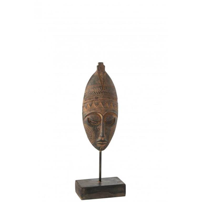 Statuette africaine en plastique marron 21x13x53 cm