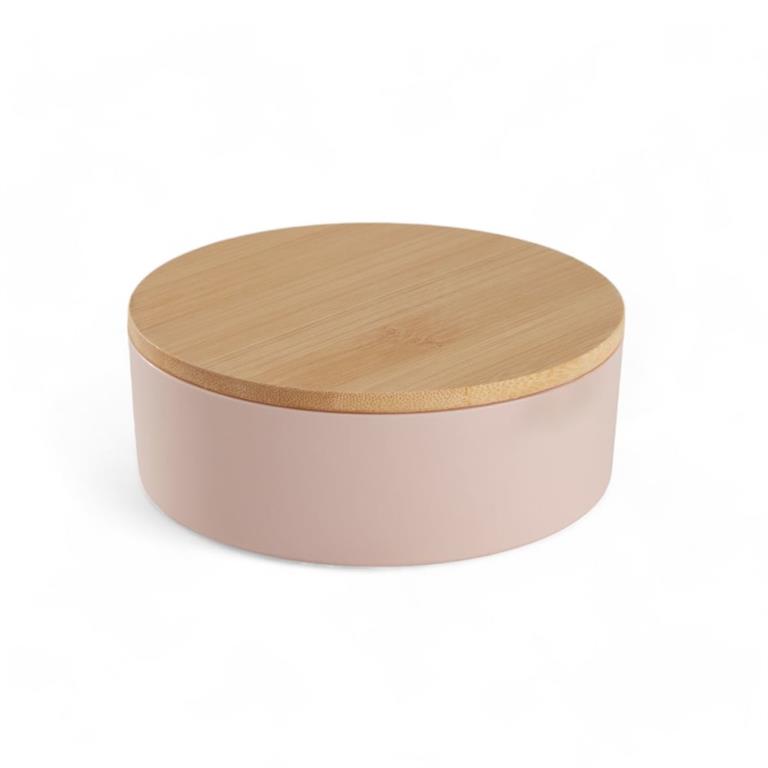 Boîte de rangement ronde avec miroir  14x5cm