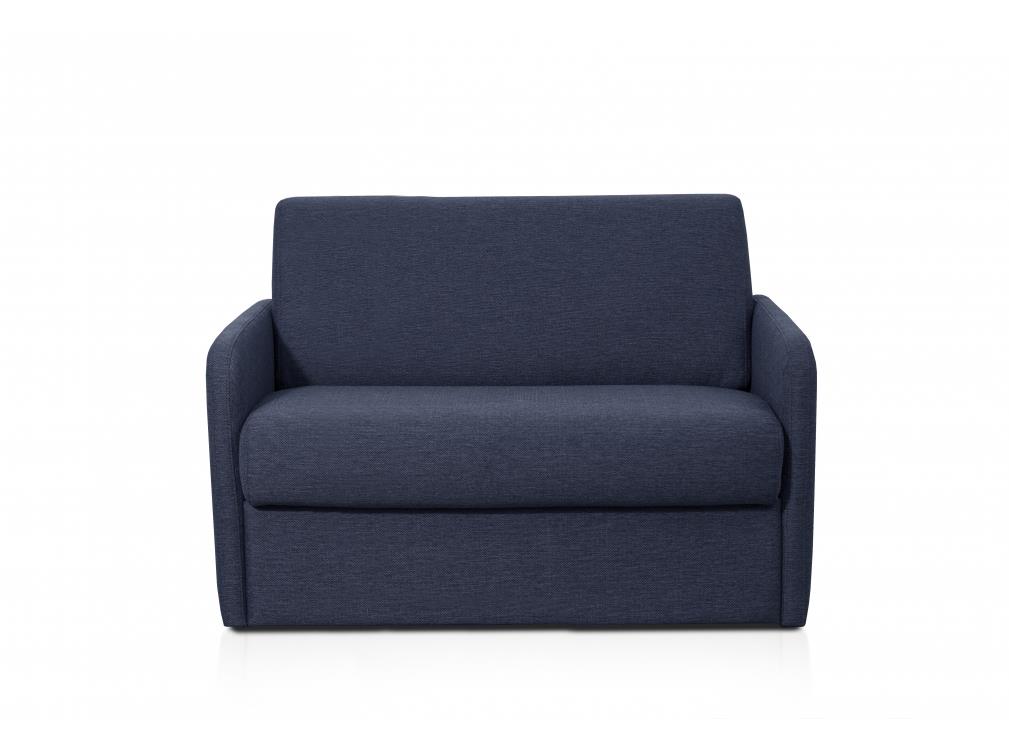 Fauteuil Convertible Express en tissu matelas 100x190 cm - Bleu foncé