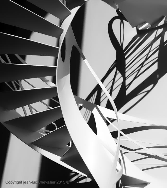  Escalier design hélicoïdal Art Nouveau - domozoom.com