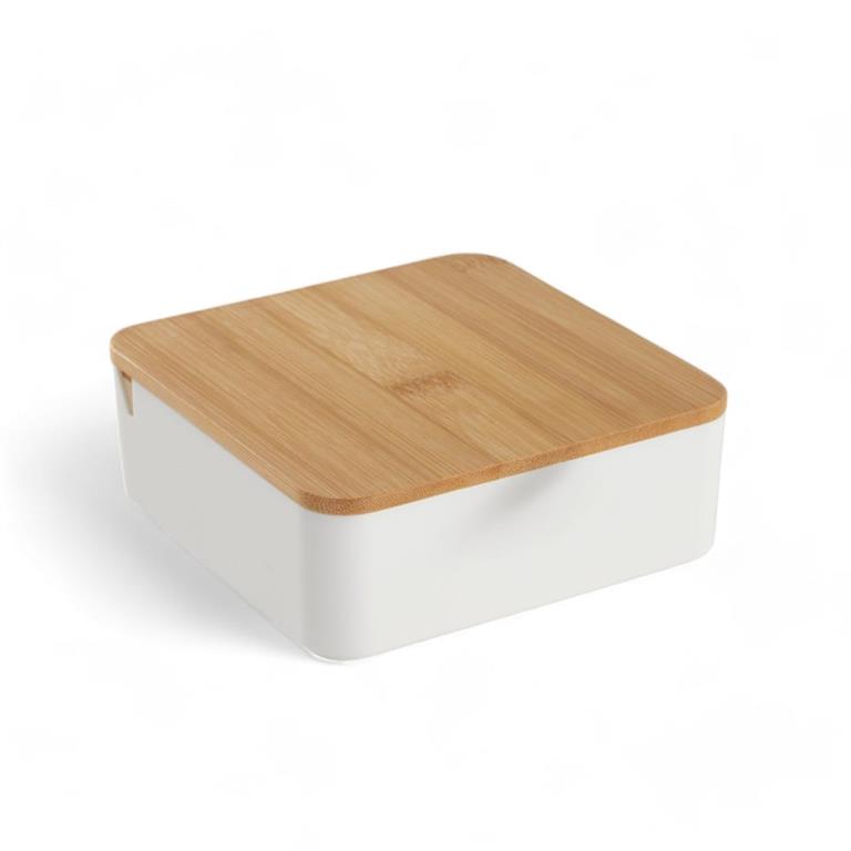 Boîte de rangement rectangulaire avec miroir  14x5cm