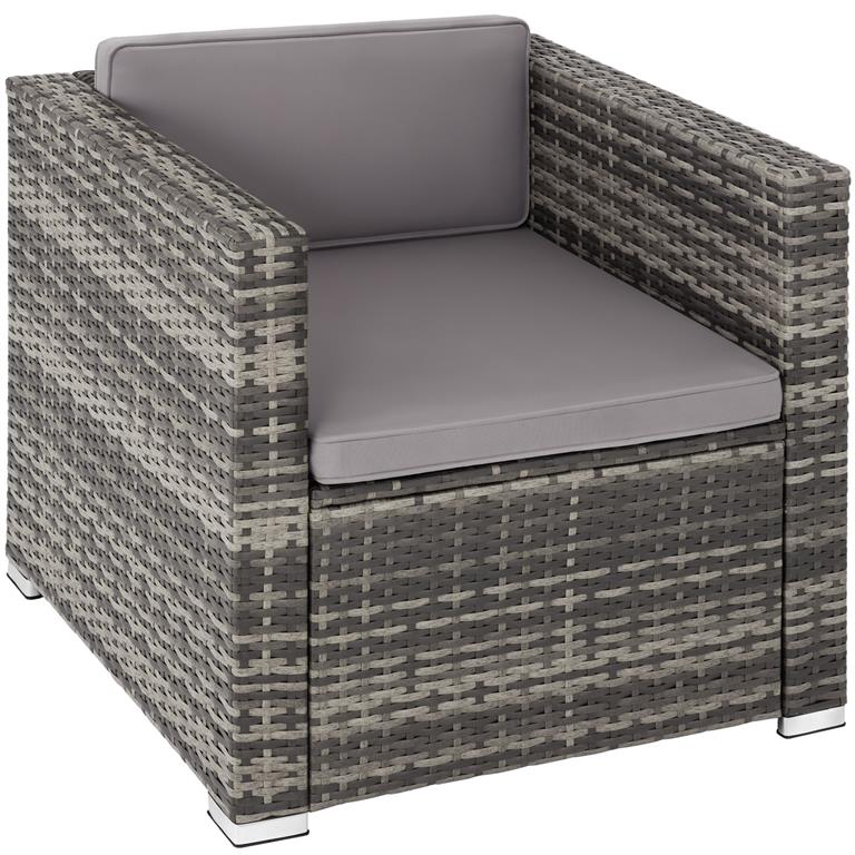 Fauteuil de jardin en rotin résistant idéal à combiner gris