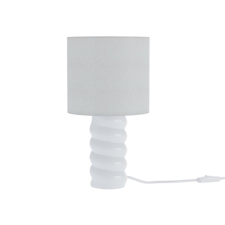 Lampe à poser en céramique et tissu