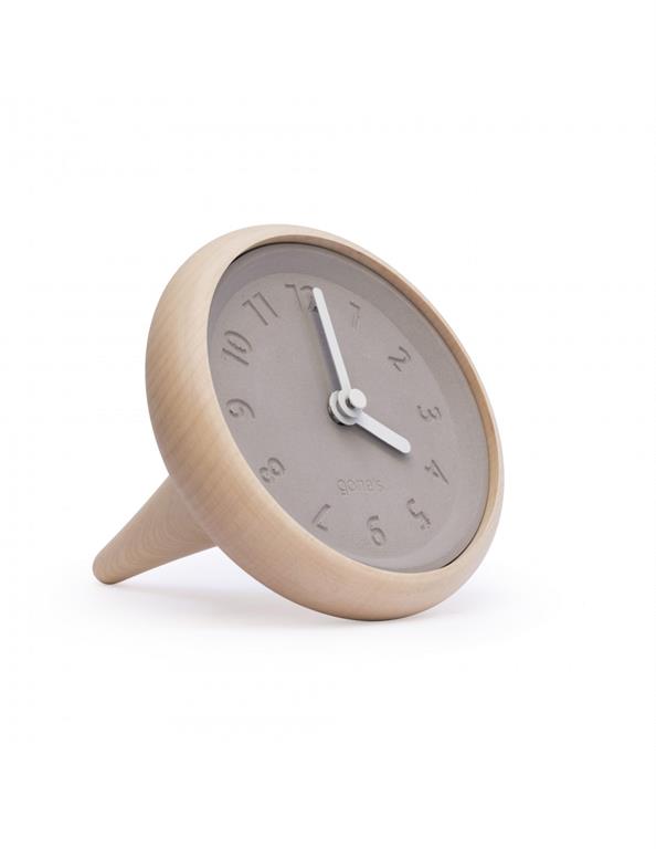 Horloge de table en bois et béton