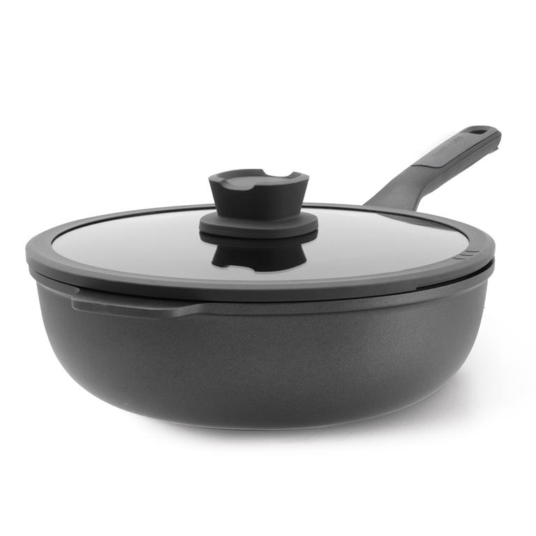 Wok antiadhérent avec couvercle Stone