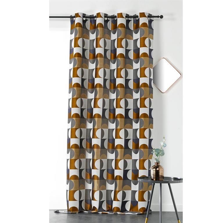 Ambiance vintage des années 70 avec un style pop et original avec ce rideau imprimé. Des couleurs vives qui embelliront votre intérieur et apporteront de la gaiété au sein de ...