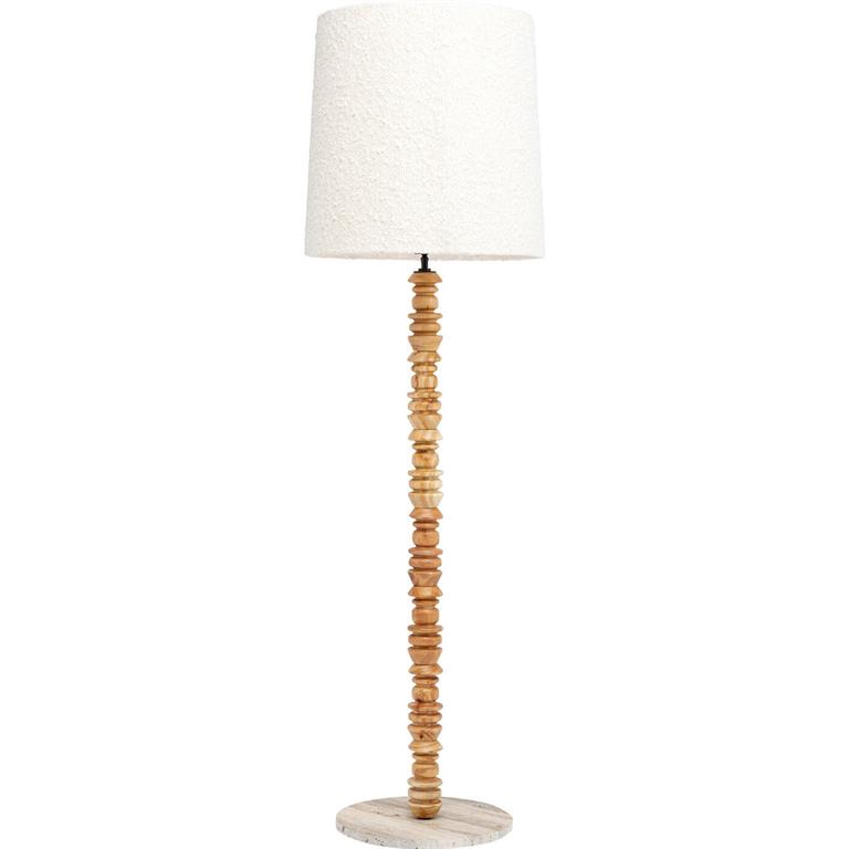 Lampadaire en bois sculpté