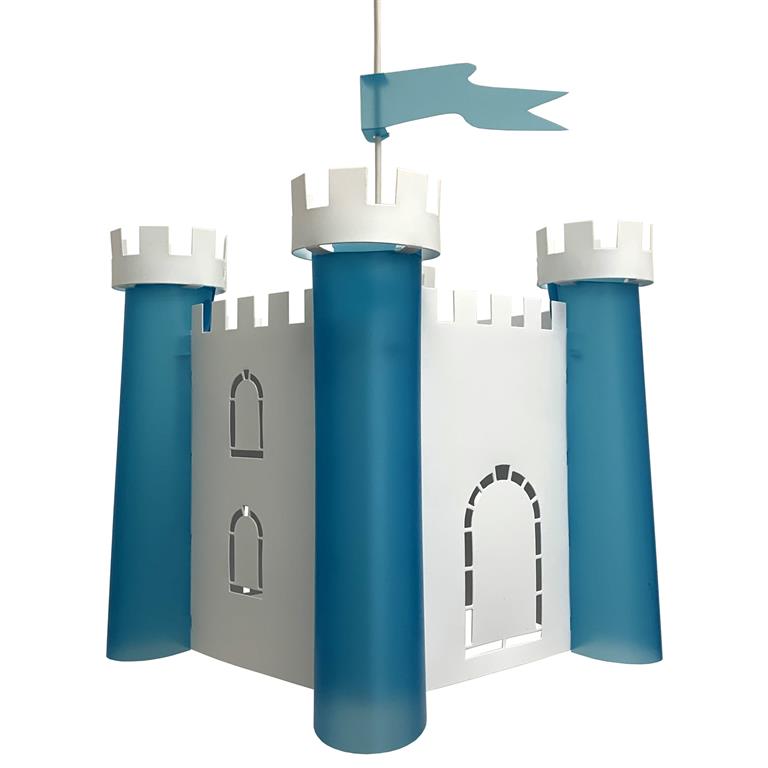 Suspension enfants Château-fort Bleu 30cm