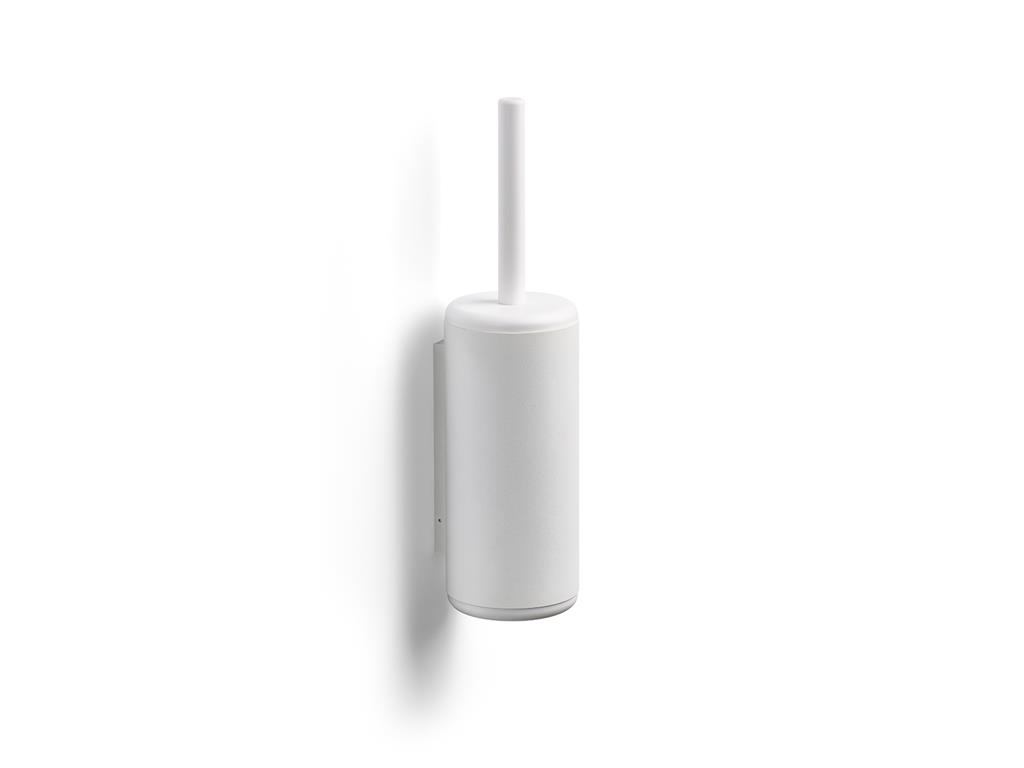Brosse de toilettes à accroche en aluminium/ABS blanc