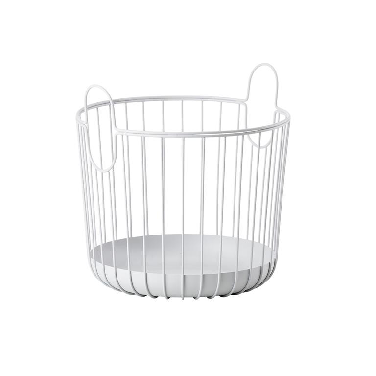 Panier en fer gris clair