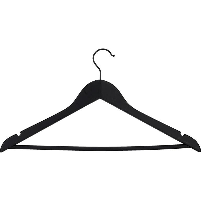 Lot de 5 cintres en bois de lotus - noirROMEO