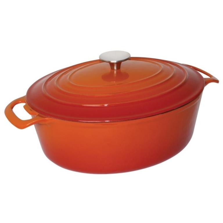 Cocotte en fonte ovale orange vogue 5 l
