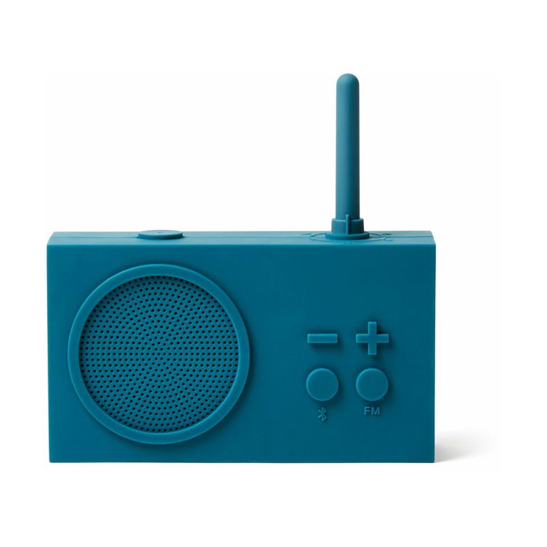 Radio FM&Enceinte Bluetooth bleu canard Tykho 3 - Lexon