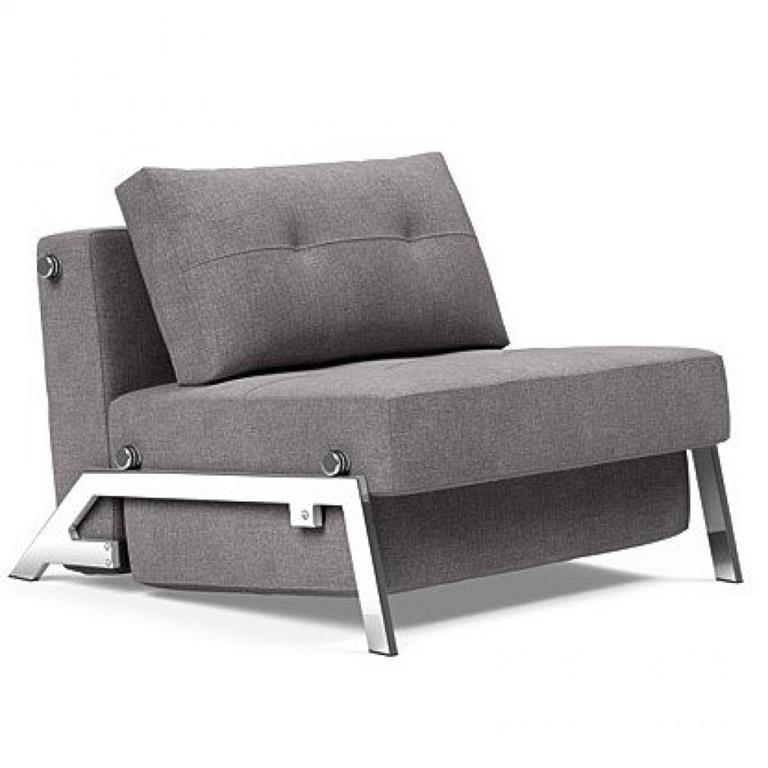 INNOVATION LIVING  Fauteuil design SOFABED CUBED 02 CHROME Flashtex Light