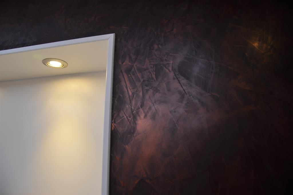 Détail peinture avec reflet cuivré